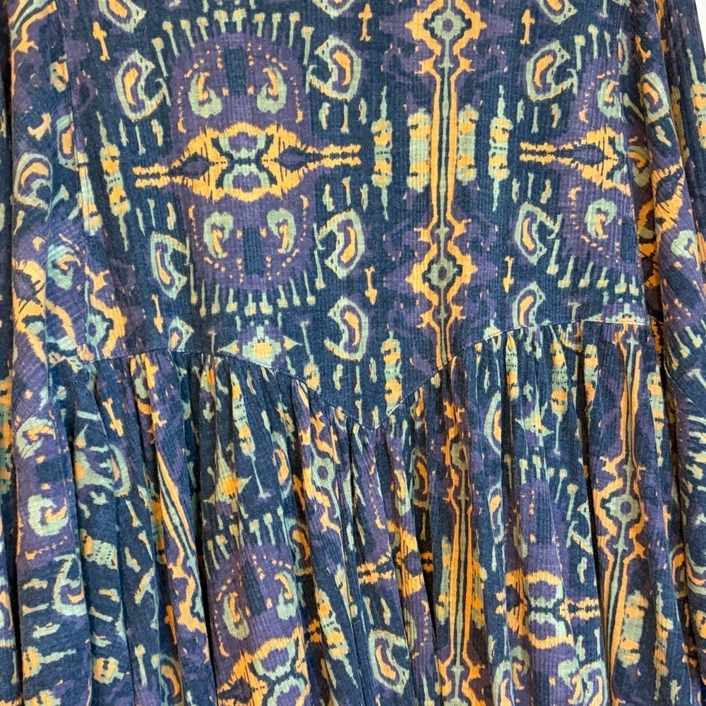 Free People Navy and Gold Tunic Top - Picture 7 of 9